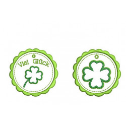 Stickdatei - Anhänger Klee Viel Glück 